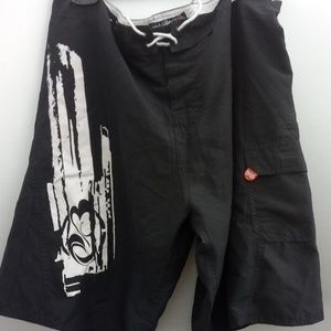 Pacific Blues black graphic board Shorts Size XL